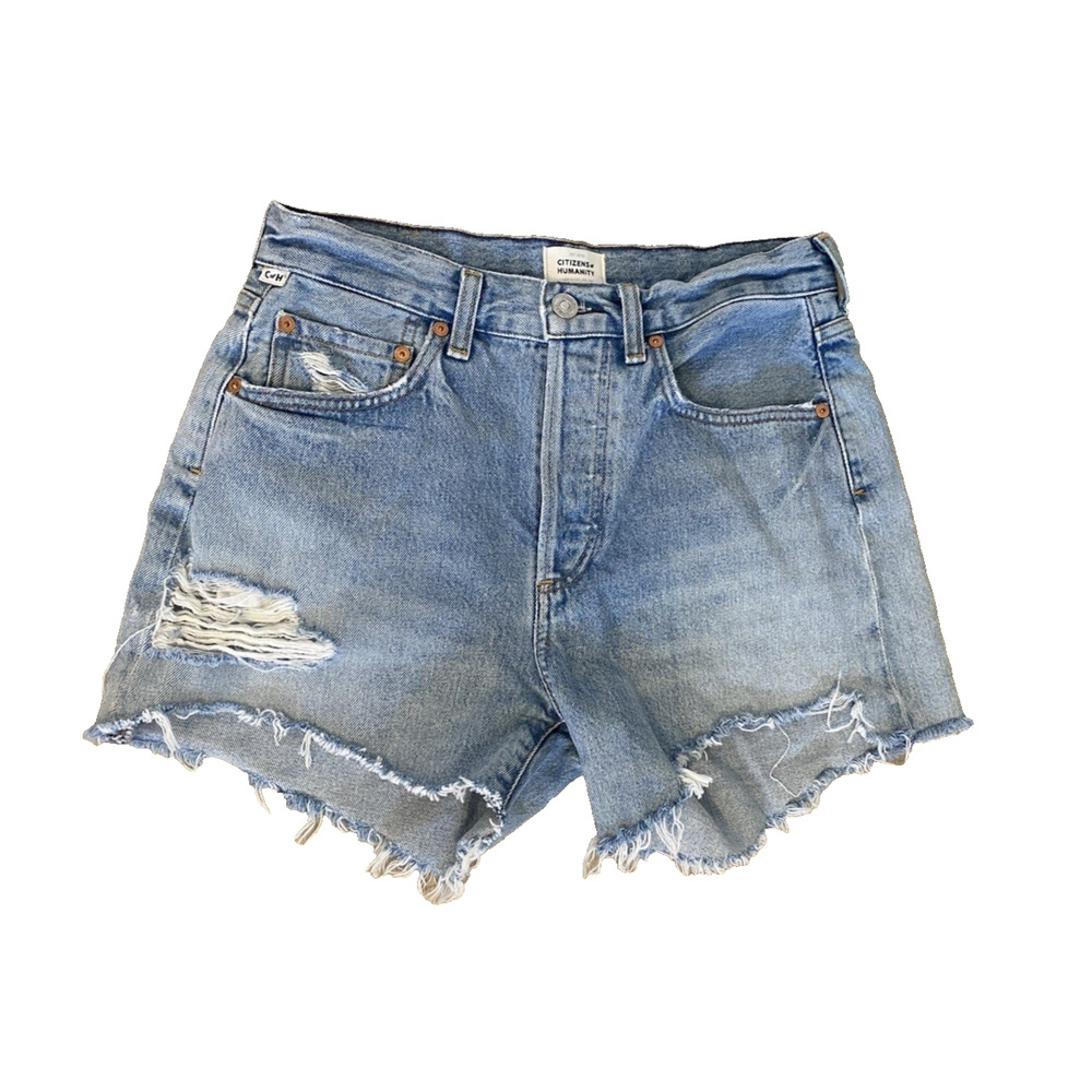 Citizens of Humanity Anabelle Denim Jean Shorts Size 25 Boho Beachy Coastal